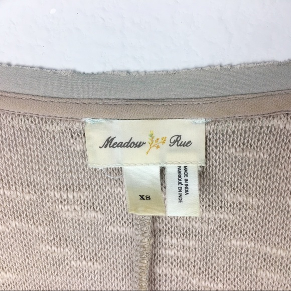 Meadow Rue | Tan Cream Gold Embroidered Blouse XS - Picture 3 of 5